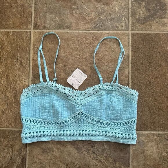 Free People Tallulah Bralette Aqua Size Small - Picture 4 of 10